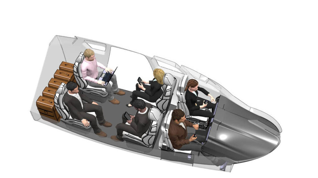 TriFan 600 Business interior layout