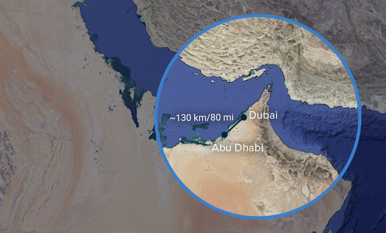 TriFan 600 travel from Abu Dhabi to Dubai