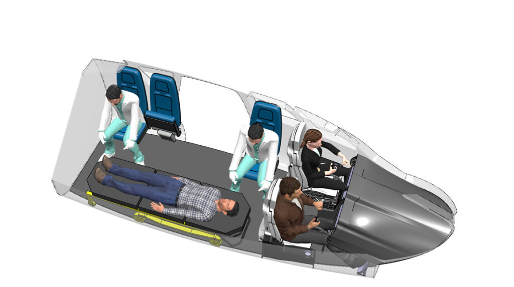 TriFan 600 Medical interior layout