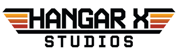 hangar X studios black logo