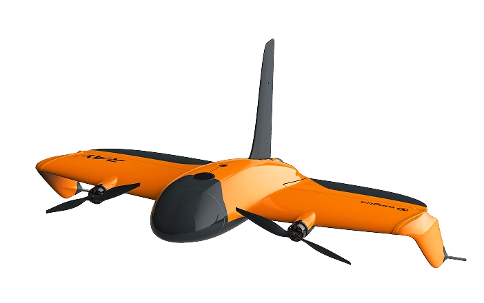 Orange wingtray ray drone from xti aerospace